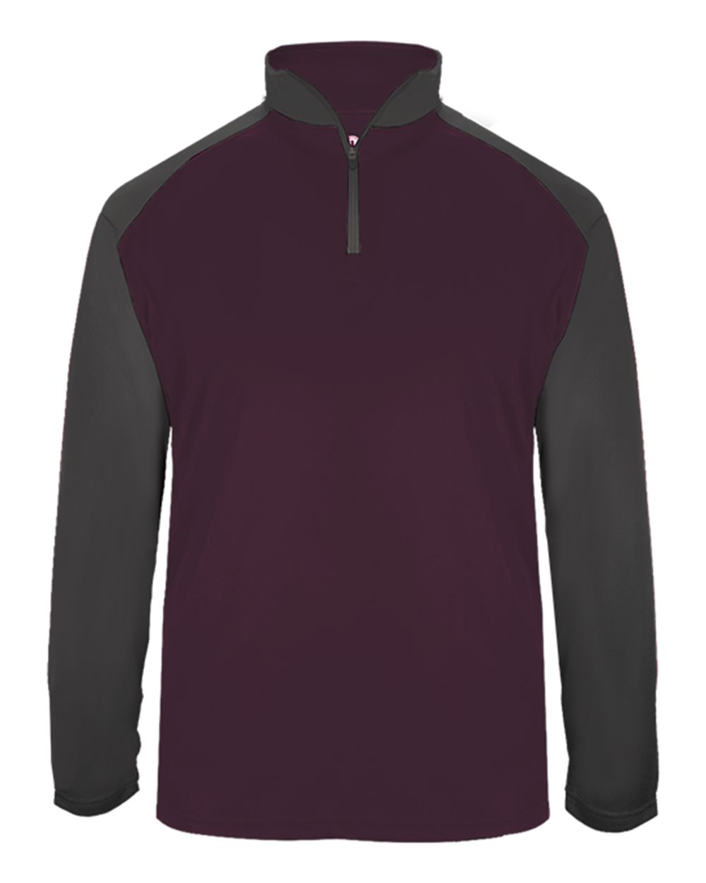 Badger Men's Ultimate SoftLock™ Sport Quarter-Zip Pullover. 4006 - Maroon/ Graphite