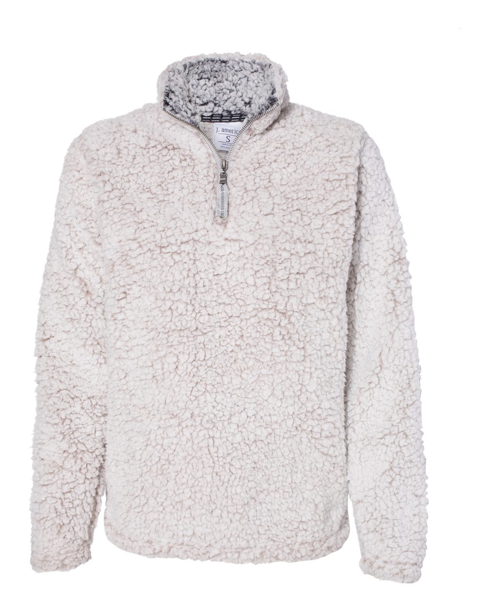 J. America Women’s Epic Sherpa Quarter-Zip Pullover. 8451 - Oatmeal Heather