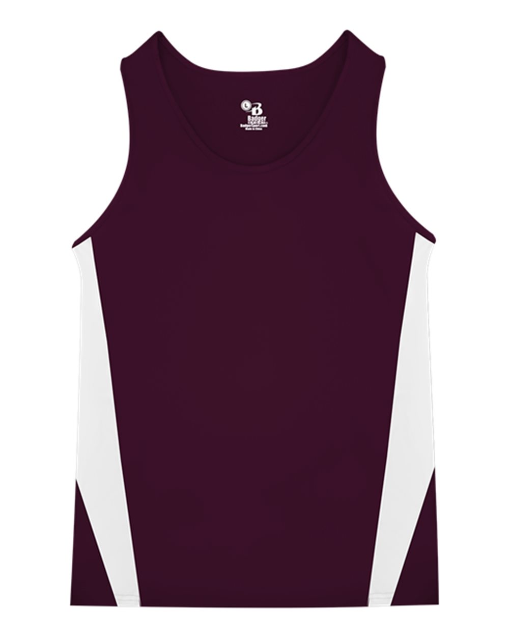 Alleson Athletic Youth Stride Singlet. 2667 - Maroon/ White