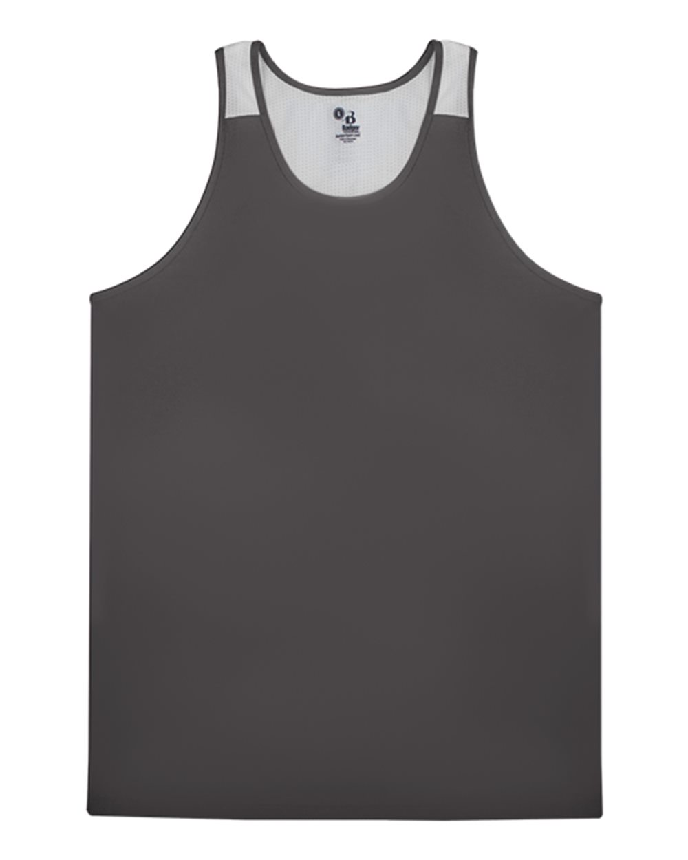 Alleson Athletic Youth Ventback Singlet. 2668 - Graphite/ White