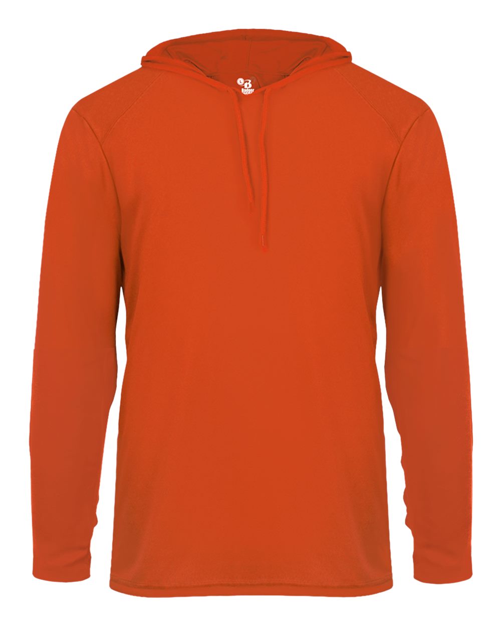 Badger Unisex B-Core Hooded Long Sleeve T-Shirt. 4105 - Burnt Orange