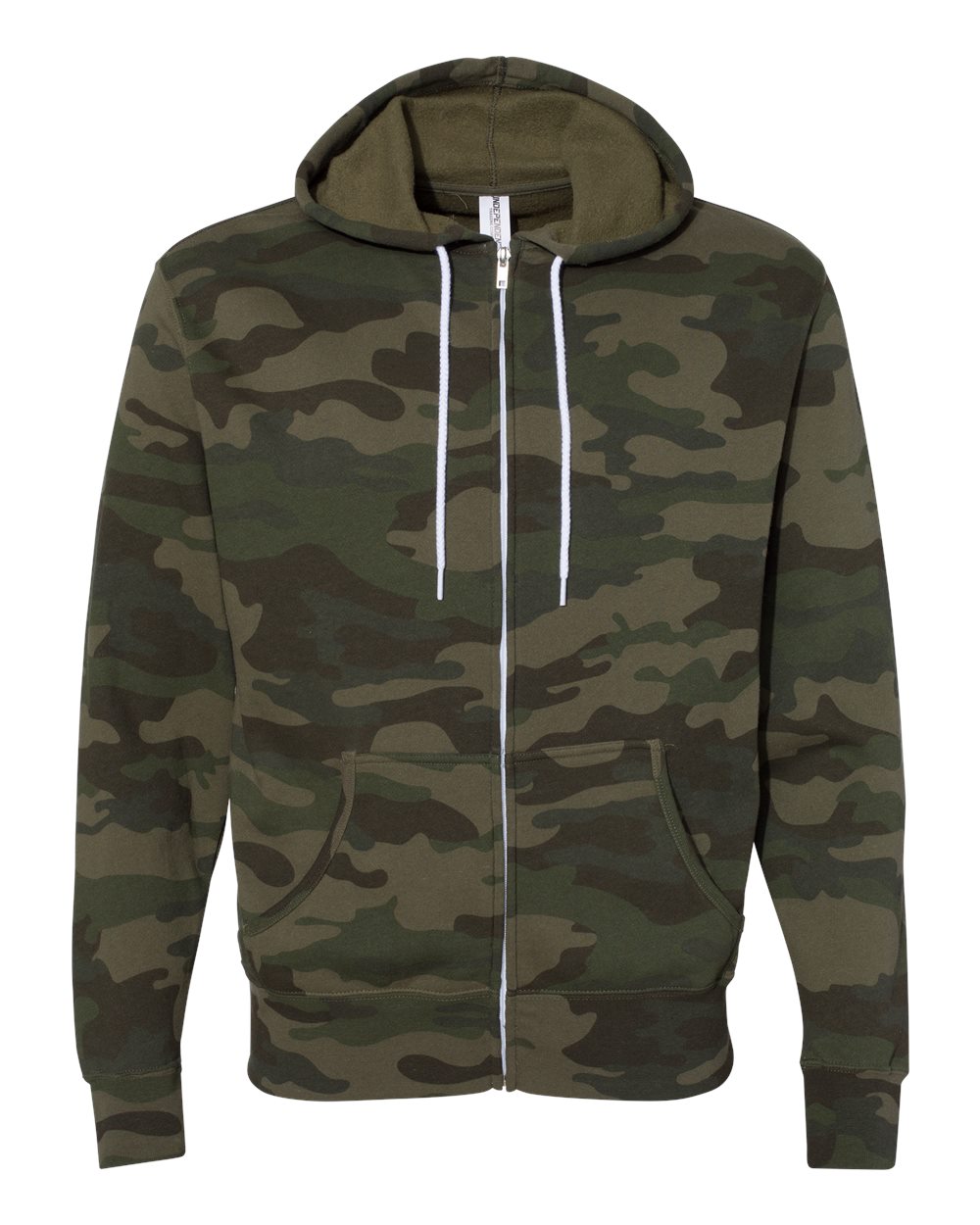 Independent Trading Co. Unisex Lightweight Full-Zip Hooded Sweatshirt. AFX90UNZ - Forest Camo