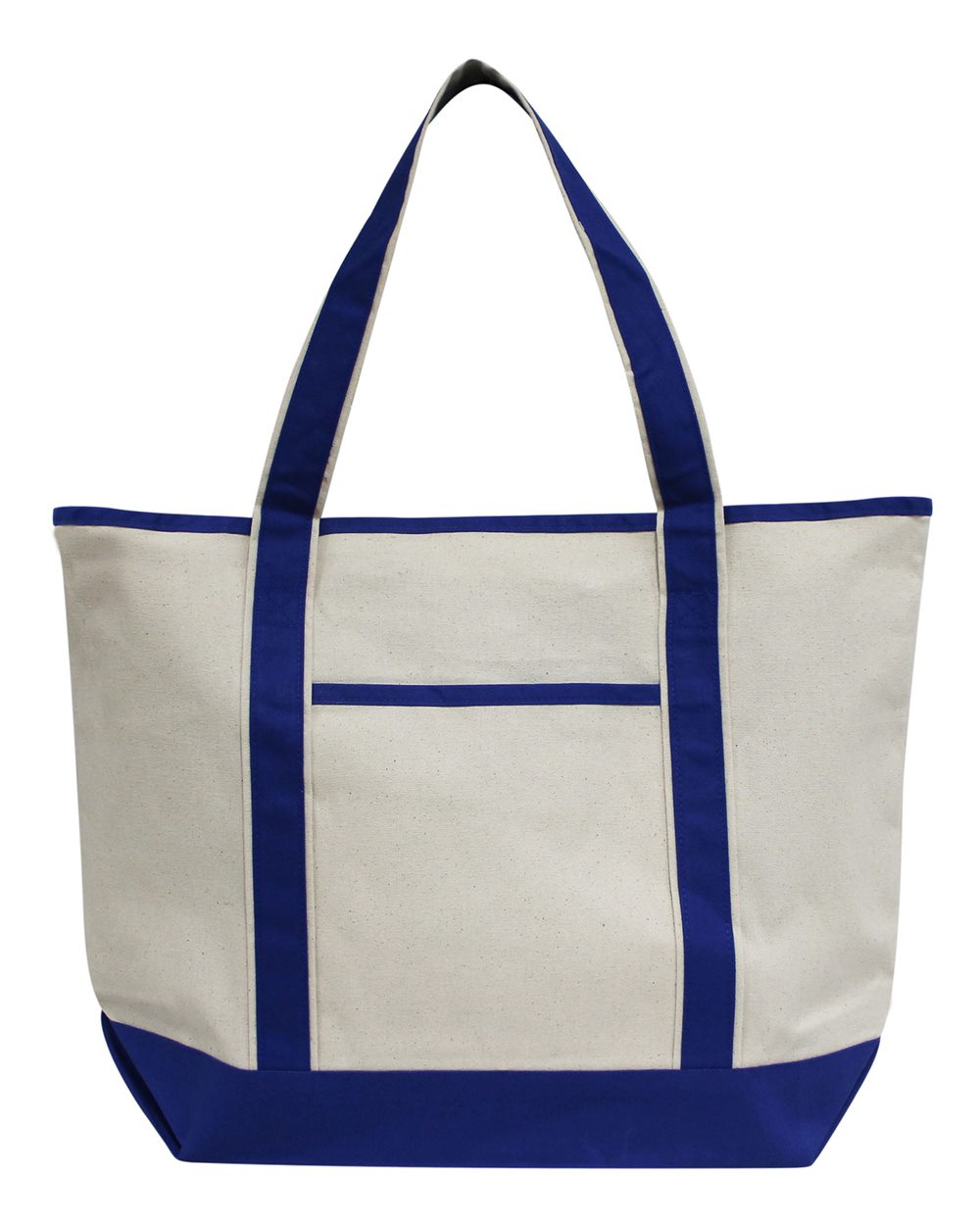 OAD Promotional Heavyweight Large Beach Tote. OAD103 - Natural/ Royal