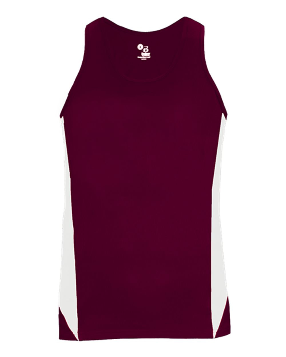 Alleson Athletic Women's Stride Singlet. 8967 - Maroon/ White