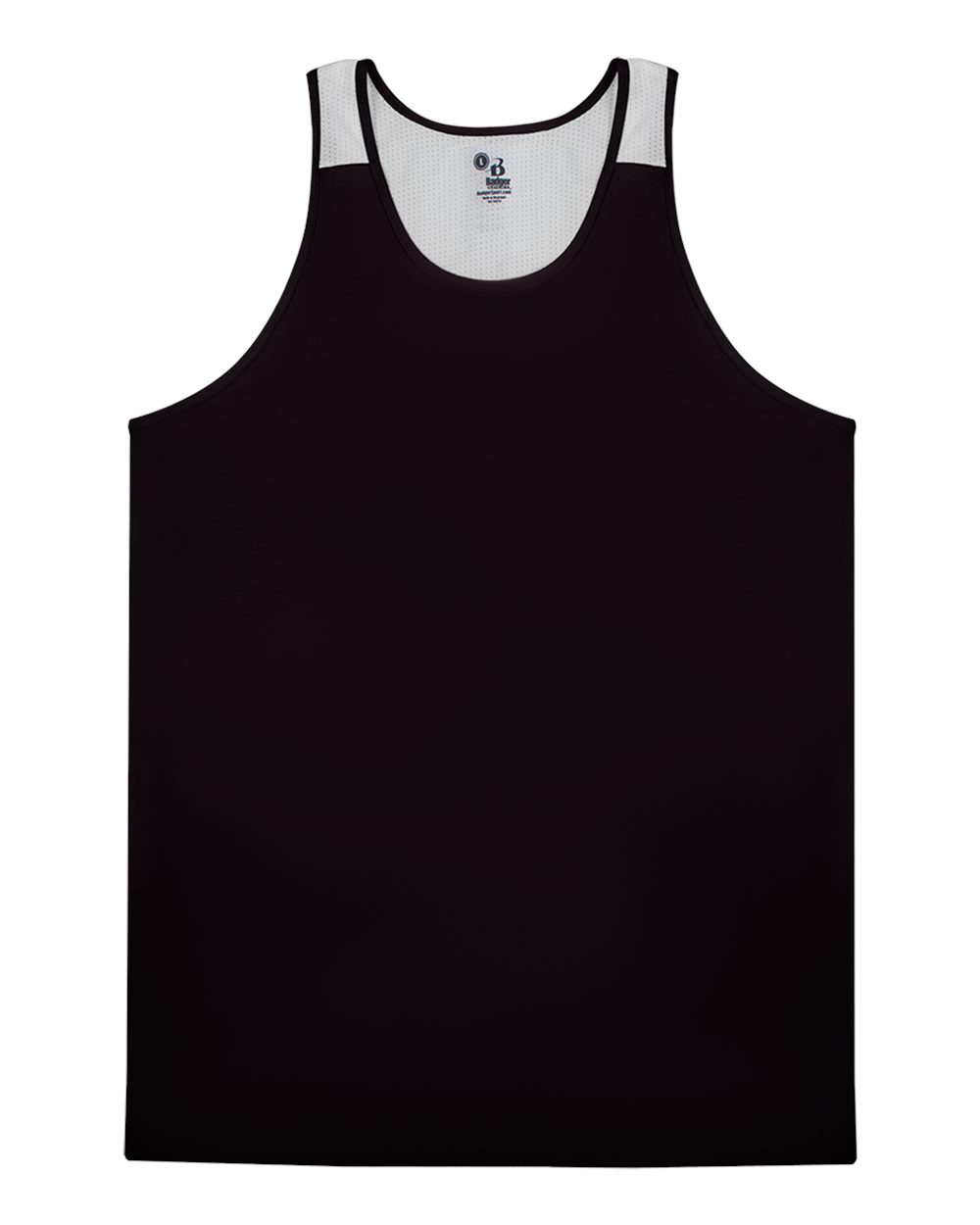 Alleson Athletic Men's Ventback Singlet Tank Top. 8668 - Black/ White