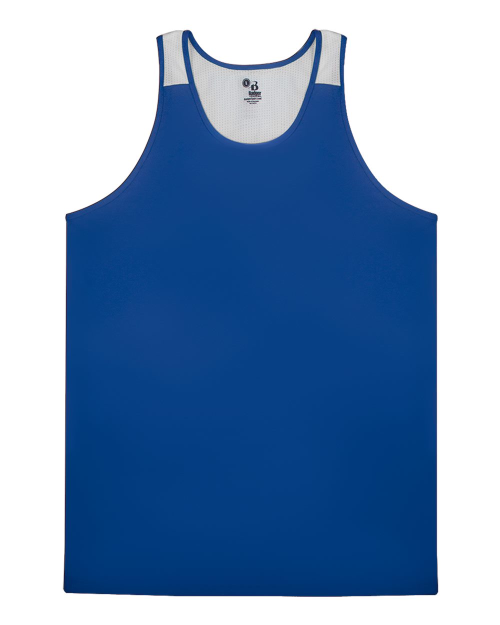 Alleson Athletic Men's Ventback Singlet Tank Top. 8668 - Royal/ White