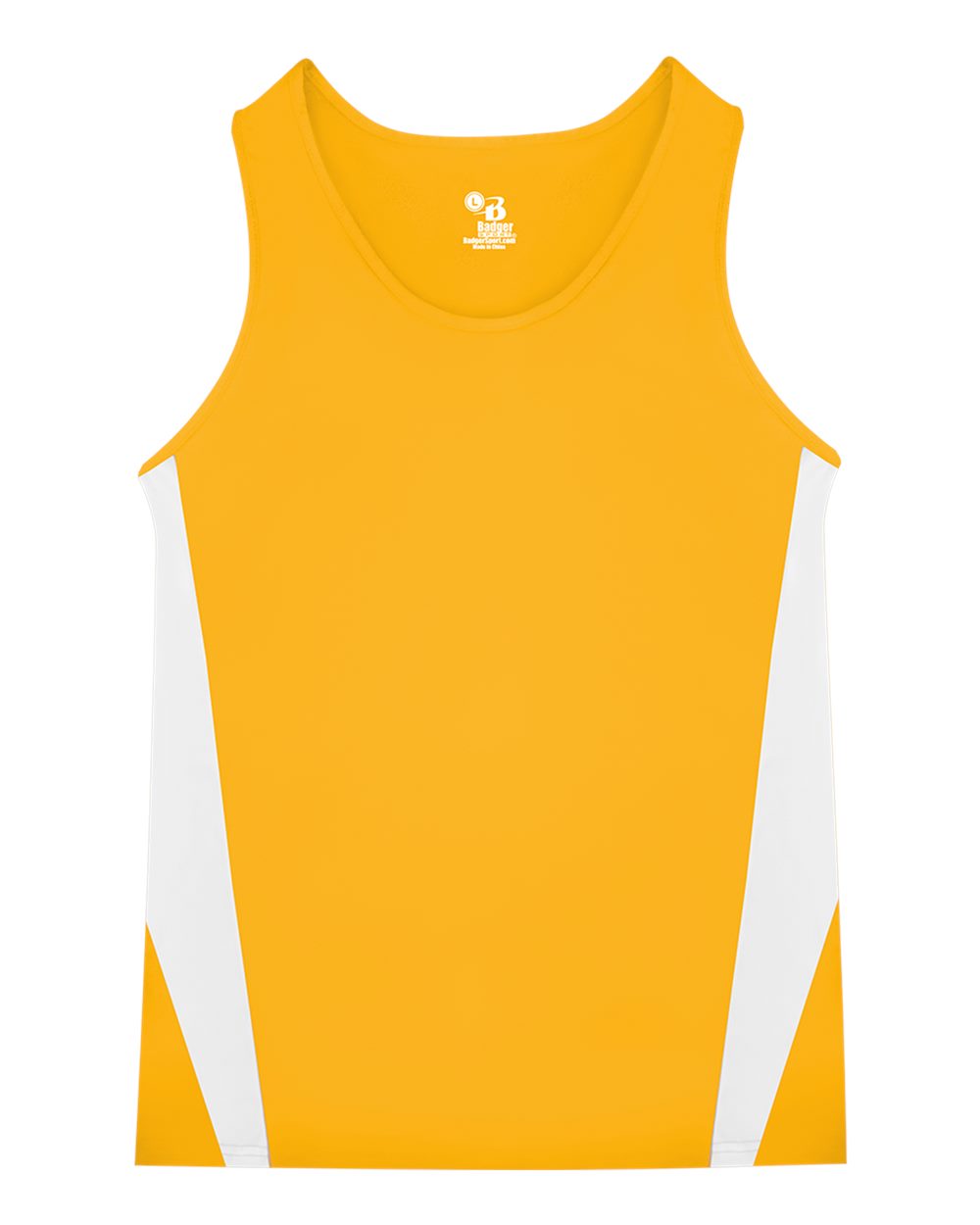 Alleson Athletic Men's Stride Singlet. 8667 - Gold/ White