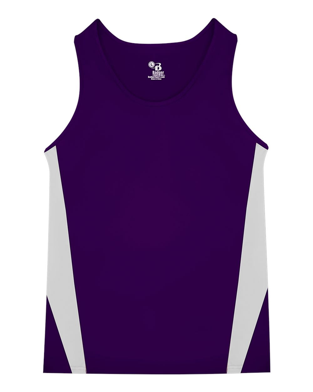 Alleson Athletic Men's Stride Singlet. 8667 - Purple/ White