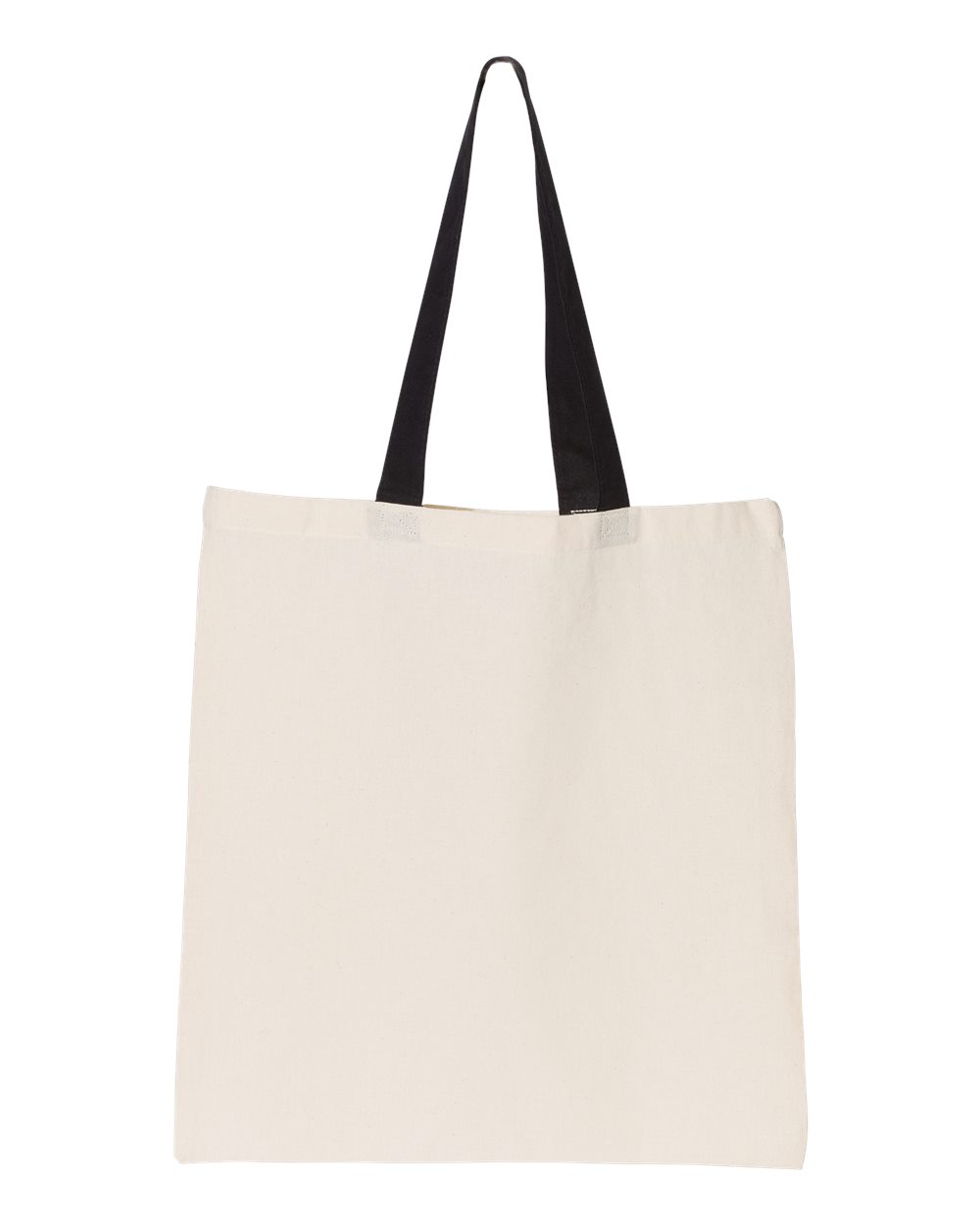 OAD Contrast-Color Handle Tote. OAD105 - Natural/ Black