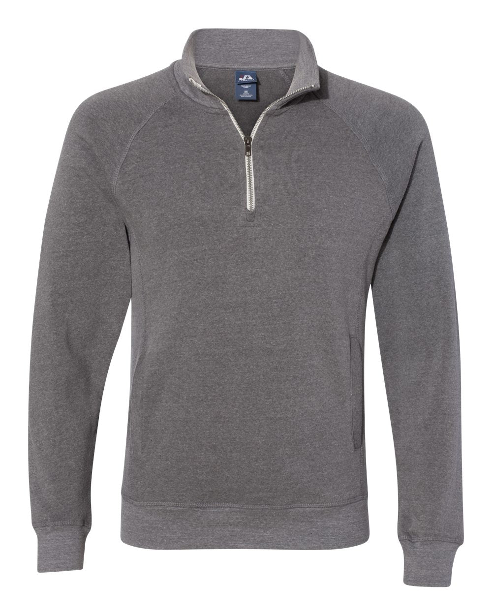 J. America Men's Triblend Quarter-Zip Sweatshirt. 8869 - Smoke Triblend