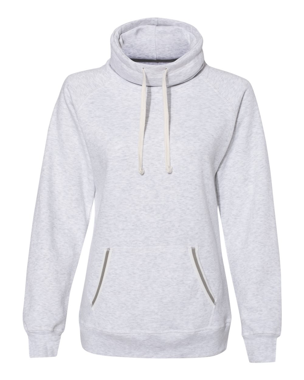J. America Women’s Relay Cowl Neck Sweatshirt. 8653 - Ash