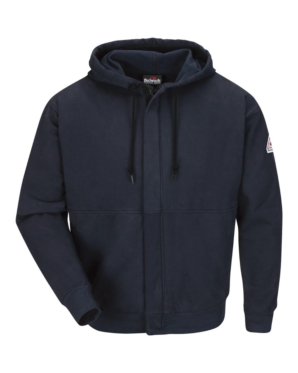 Bulwark Men's Zip-Front Hooded Sweatshirt. SEH4 - Navy