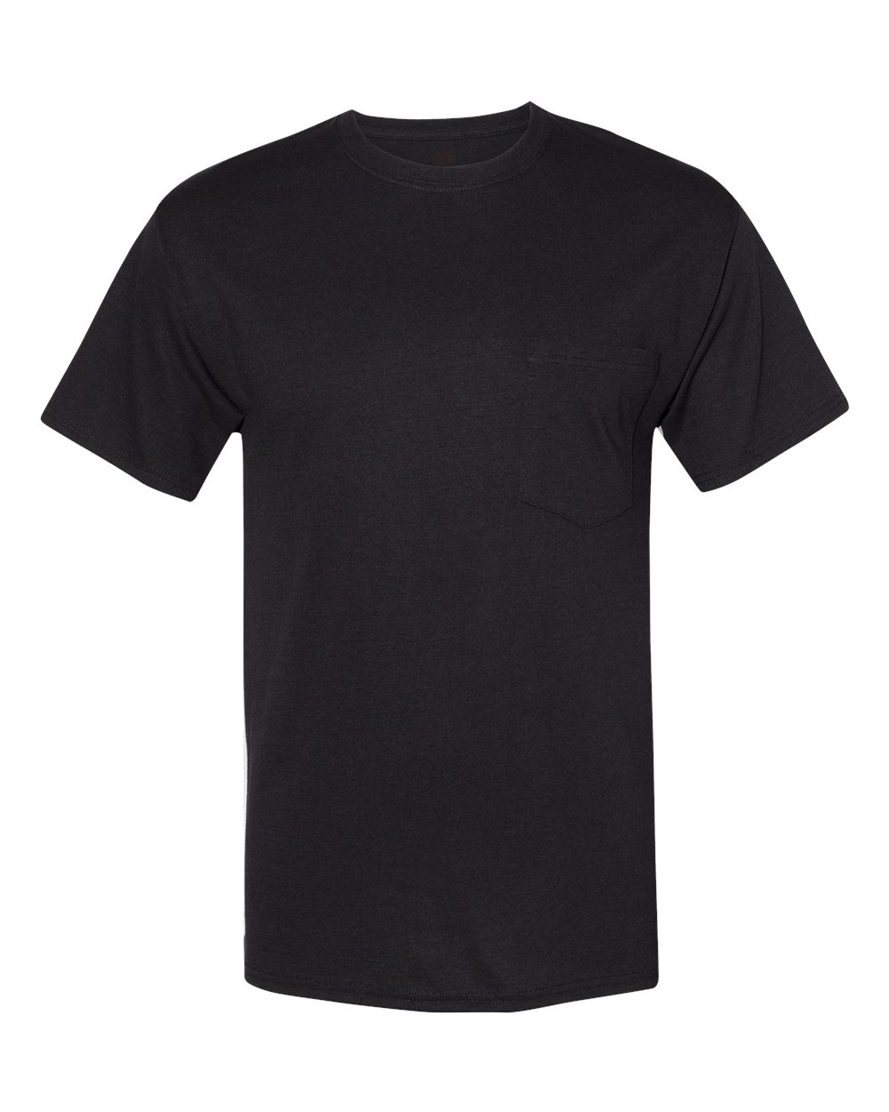 Hanes Unisex Workwear Pocket T-Shirt. W110 - Black