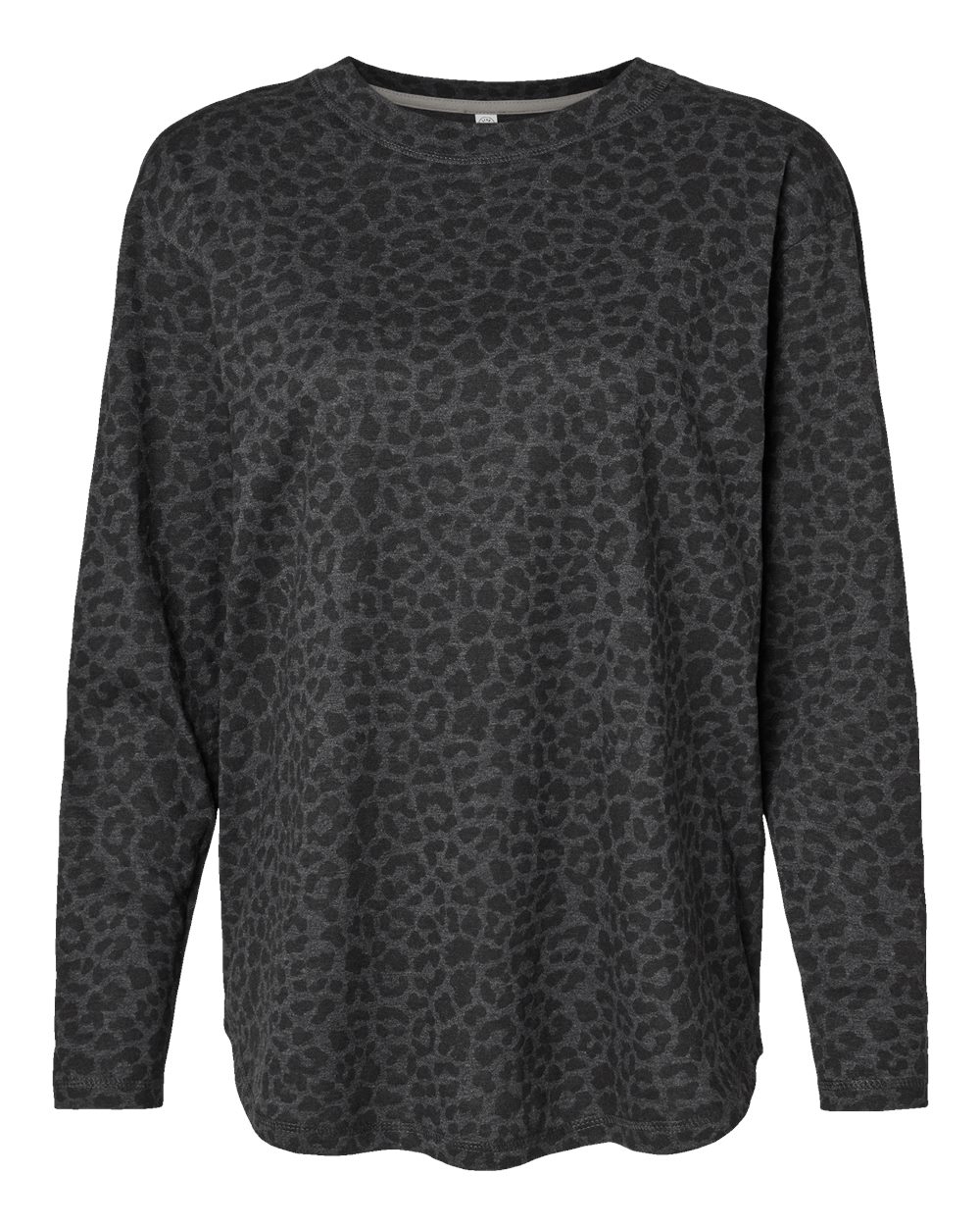 LAT Women's Fine Jersey Long Sleeve Tee. 3508 - Black Leopard