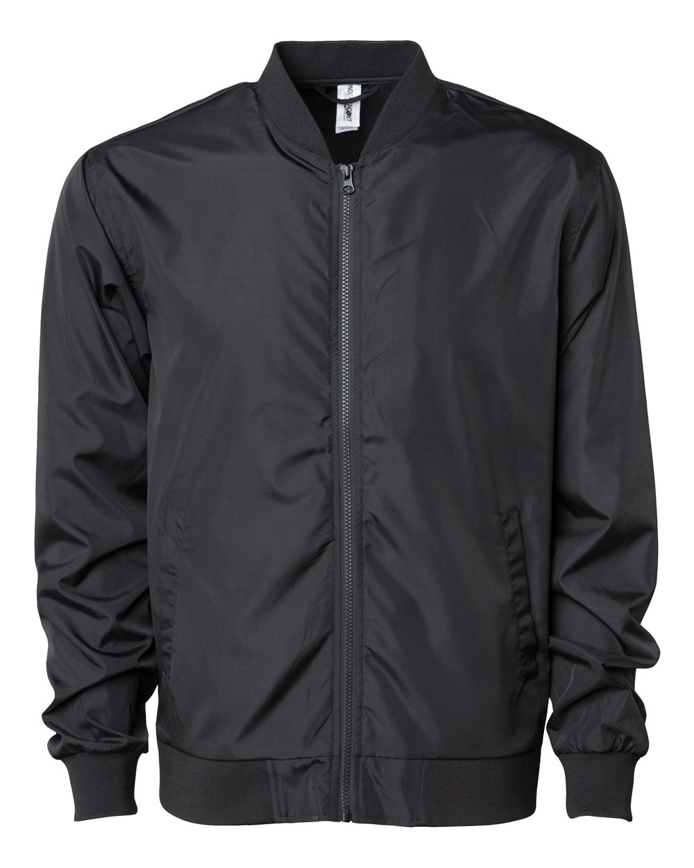 Independent Trading Co. Unisex Lightweight Bomber Jacket. EXP52BMR - Black