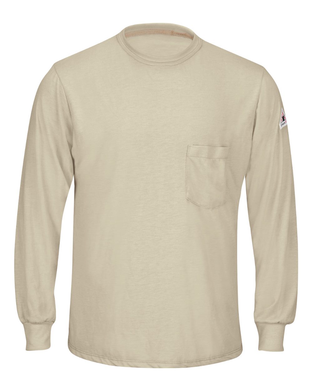 Bulwark Men's Long Sleeve Lightweight T-Shirt. SMT8 - Khaki