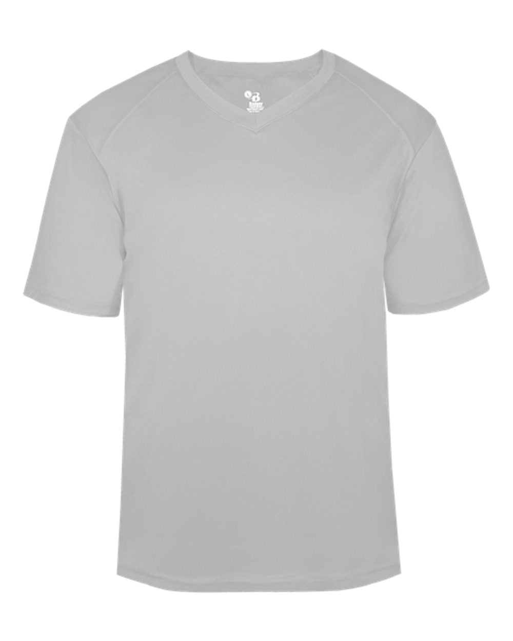 Badger Men's B-Core V-Neck T-Shirt. 4124 - Silver