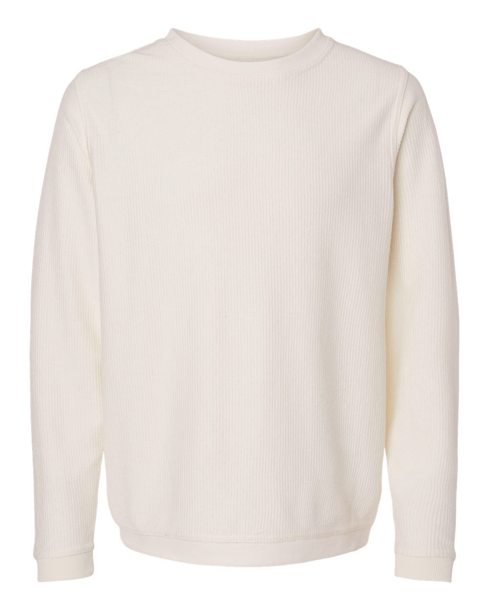 Boxercraft Unisex Corded Crewneck Sweatshirt. D02 - Natural