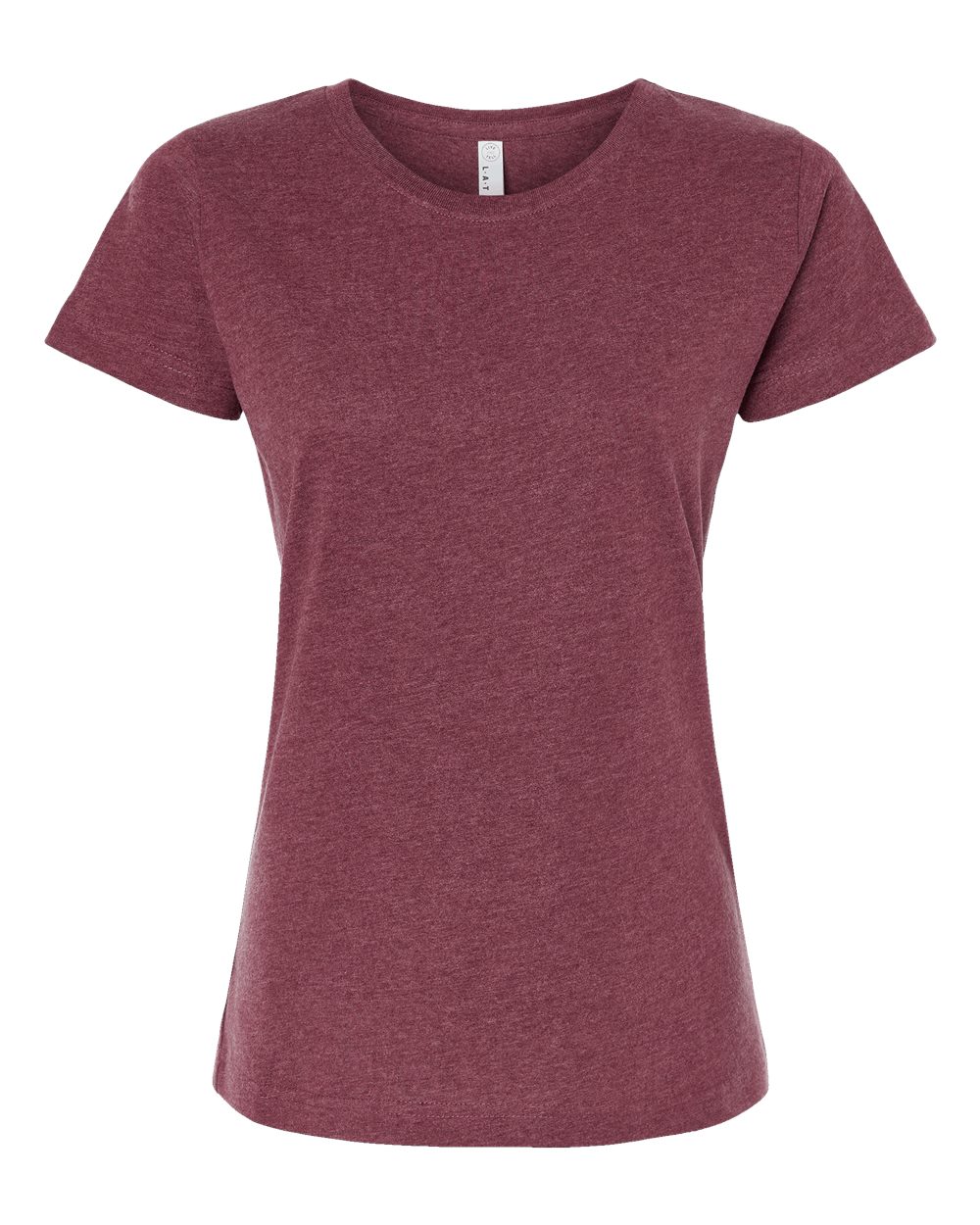 LAT Women's Fine Jersey Tee. 3516 - Vintage Burgundy