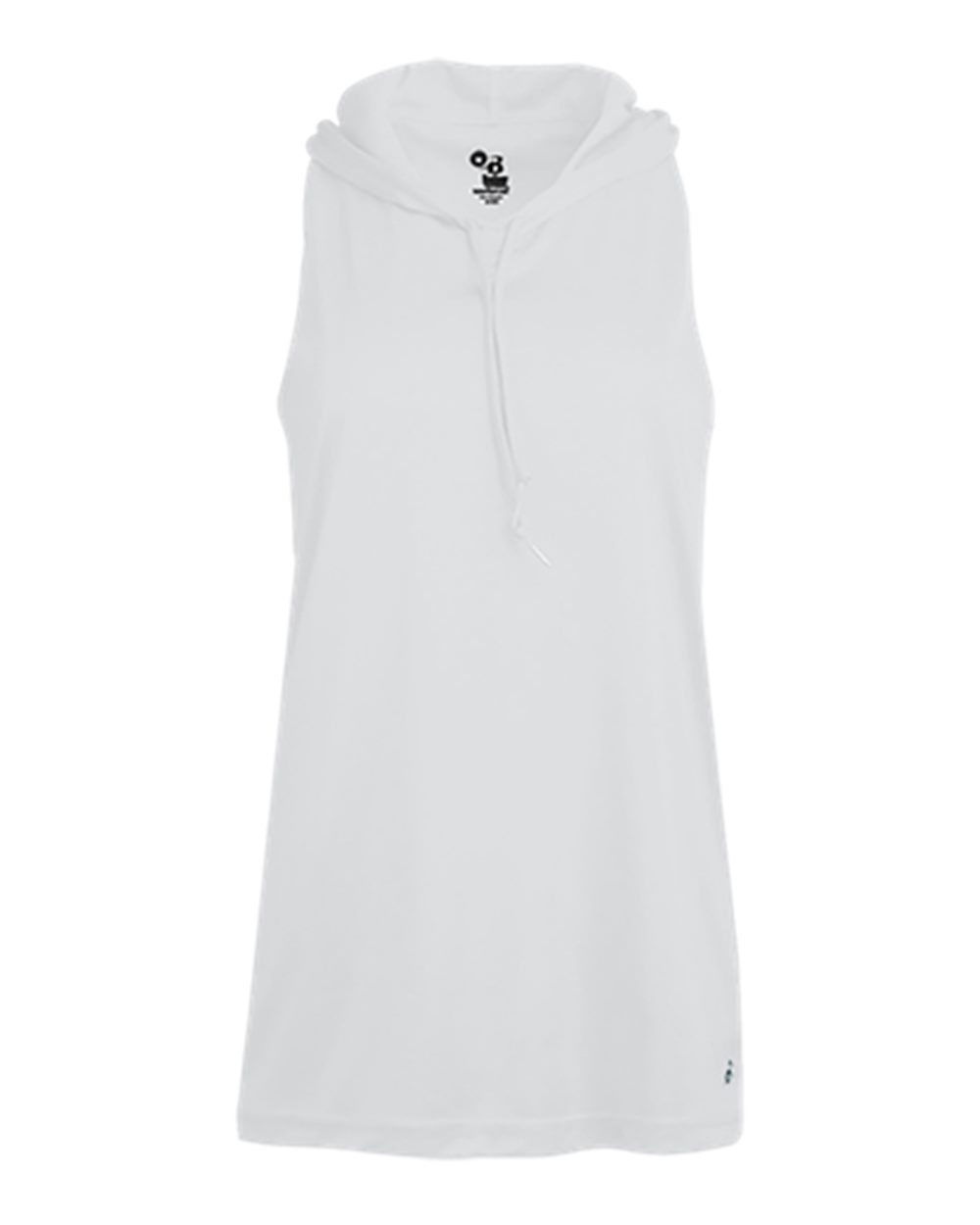 Badger Women's B-Core Racerback Hooded Tank Top. 4111 - White