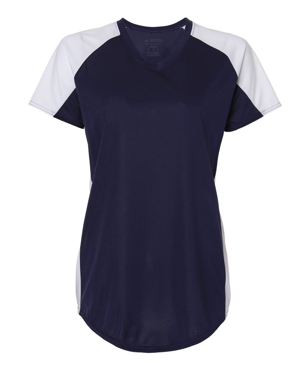Augusta Sportswear Women's Cutter Jersey. 1522 - Navy/ White