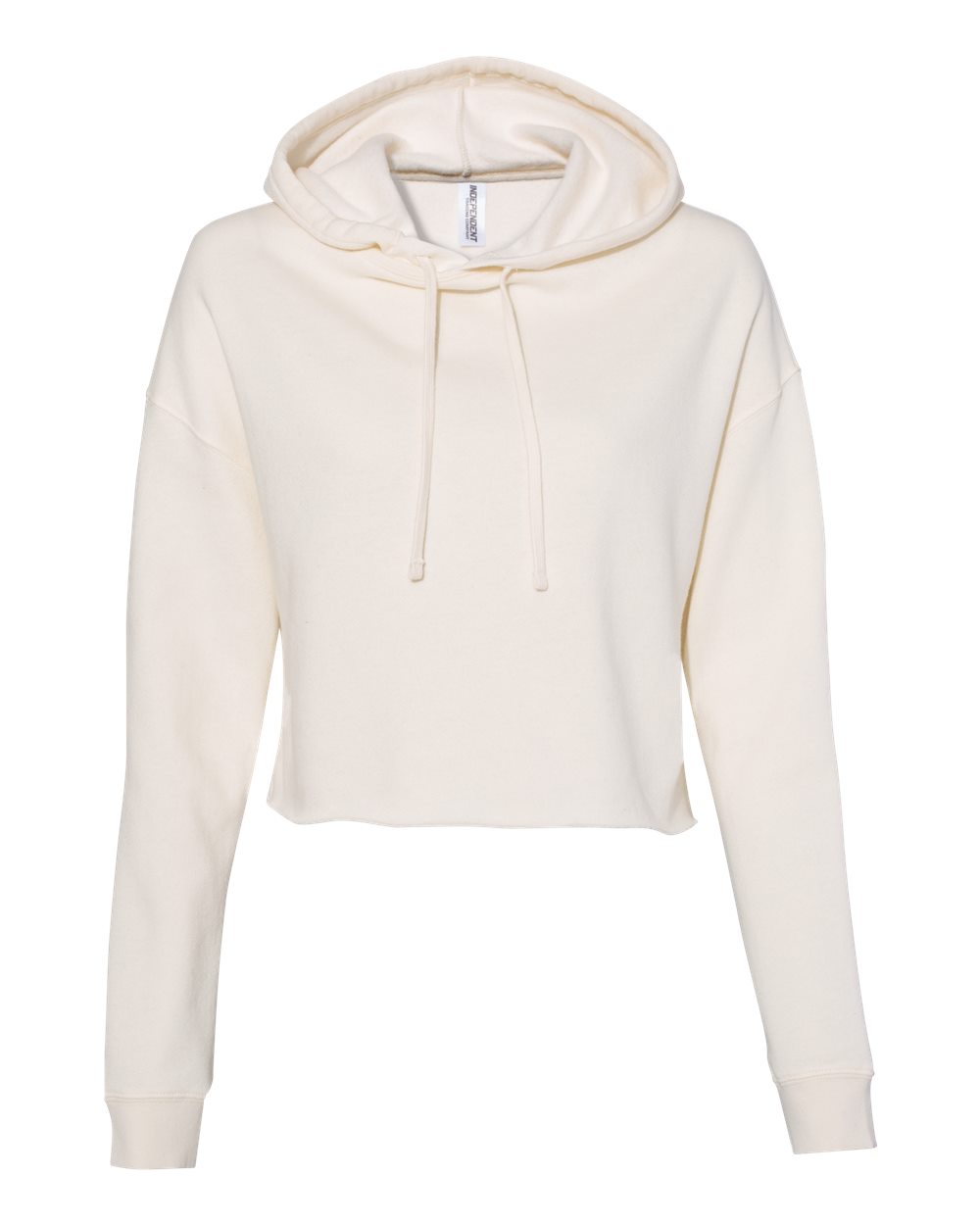 Independent Trading Co. Women’s Lightweight Crop Hooded Sweatshirt. AFX64CRP - Bone