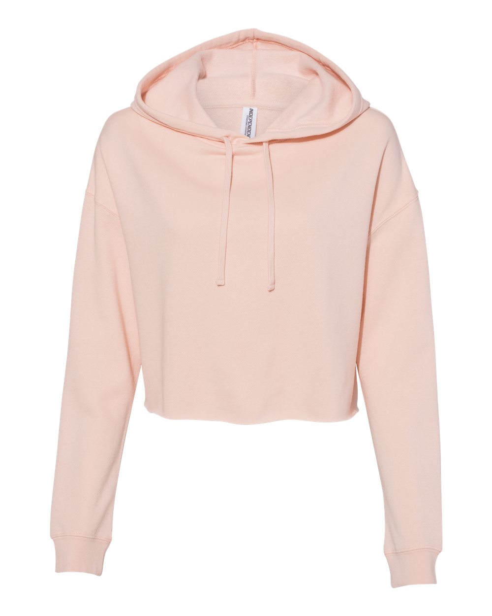 Independent Trading Co. Women’s Lightweight Crop Hooded Sweatshirt. AFX64CRP - Blush