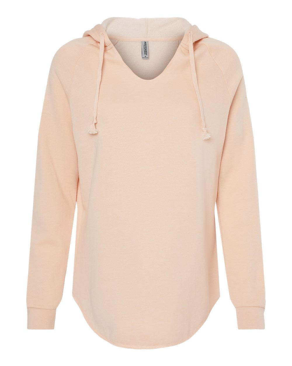 Independent Trading Co. Women’s Lightweight California Wave Wash Hooded Sweatshirt. PRM2500 - Blush