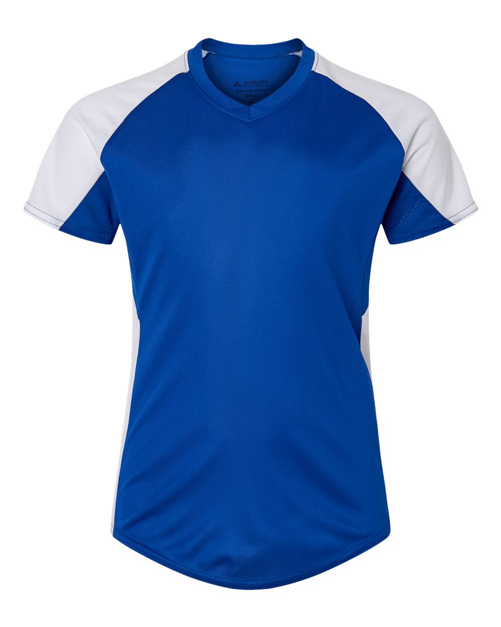 Augusta Sportswear Girls' Cutter Jersey. 1523 - Royal/ White