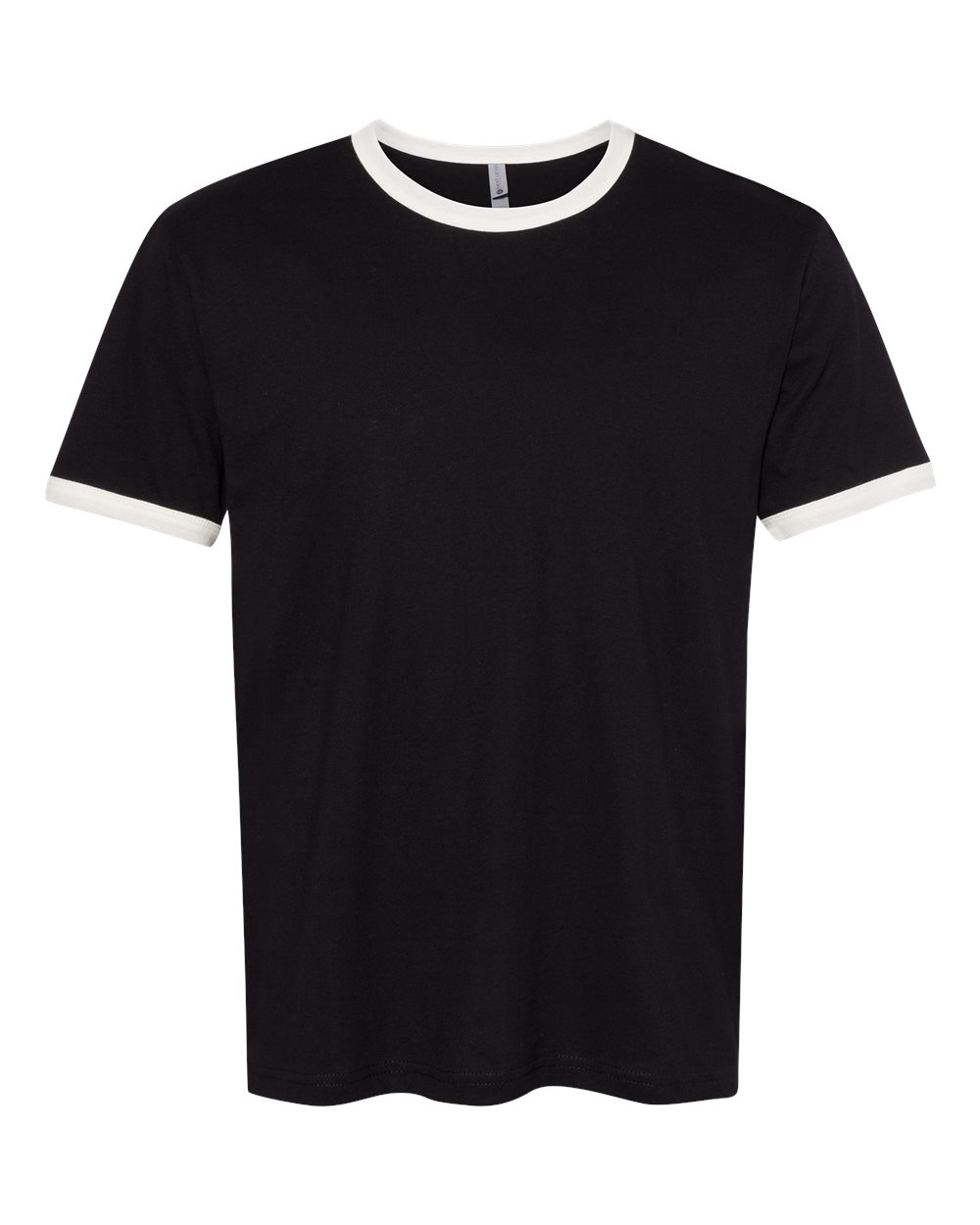 Next Level Unisex Cotton Ringer Tee. 3604 - Black/ Natural