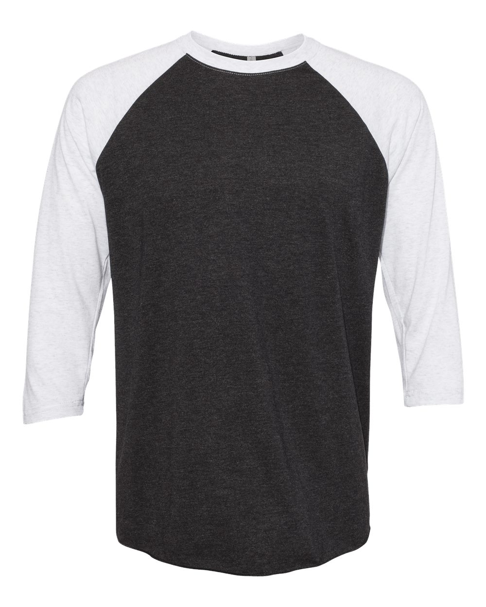 Next Level Unisex Triblend Three-Quarter Raglan Tee. 6051 - Heather White/ Vintage Black