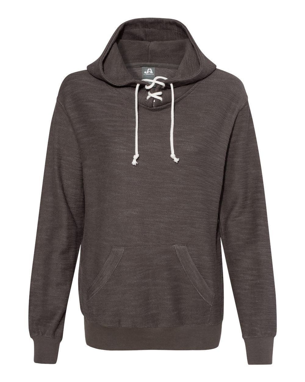 J. America Women’s French Terry Sport Lace Scuba Hooded Sweatshirt. 8694 - Charcoal