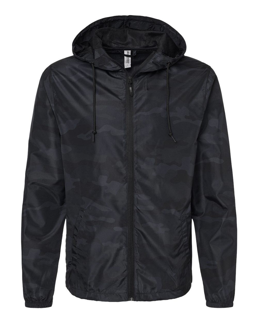 Independent Trading Co. Men's Lightweight Windbreaker Full-Zip Jacket. EXP54LWZ - Black Camo