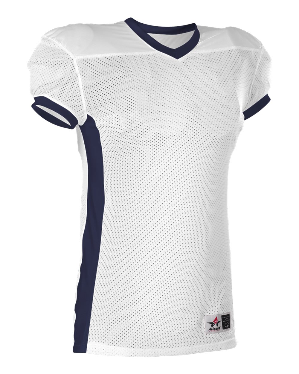 Alleson Athletic Youth Football Jersey. 750EY - White/ Navy