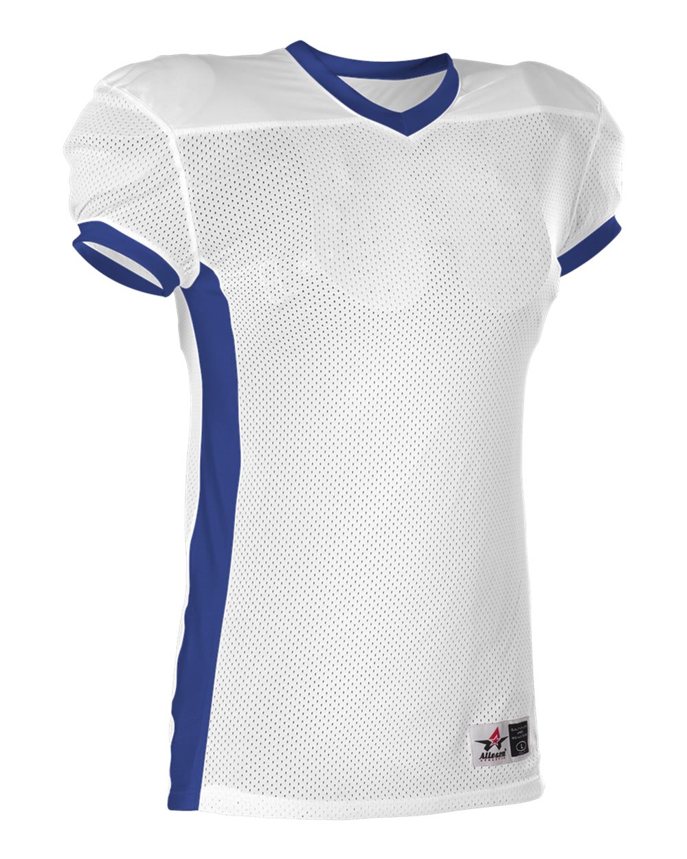Alleson Athletic Youth Football Jersey. 750EY - White/ Royal