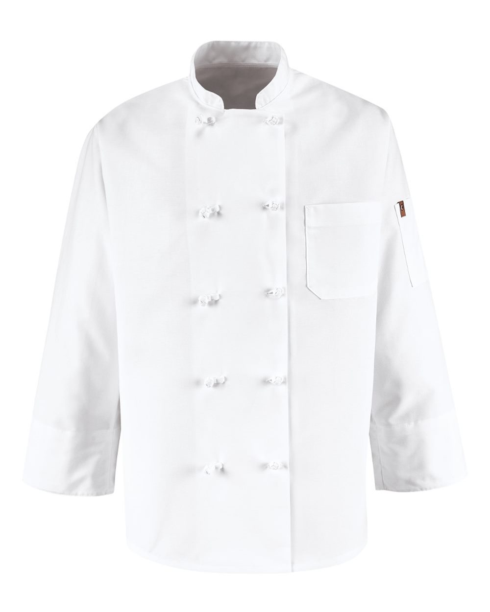 Chef Designs Ten Knot Button Chef Coat. 0421 - White