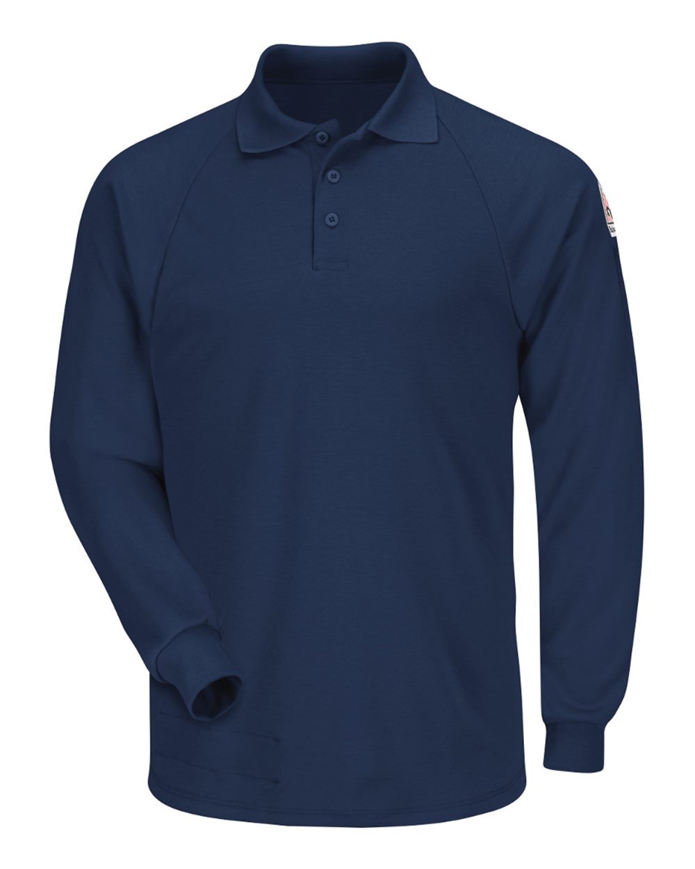 Bulwark Men's Classic Long Sleeve Polo - CoolTouch®2. SMP2 - Navy