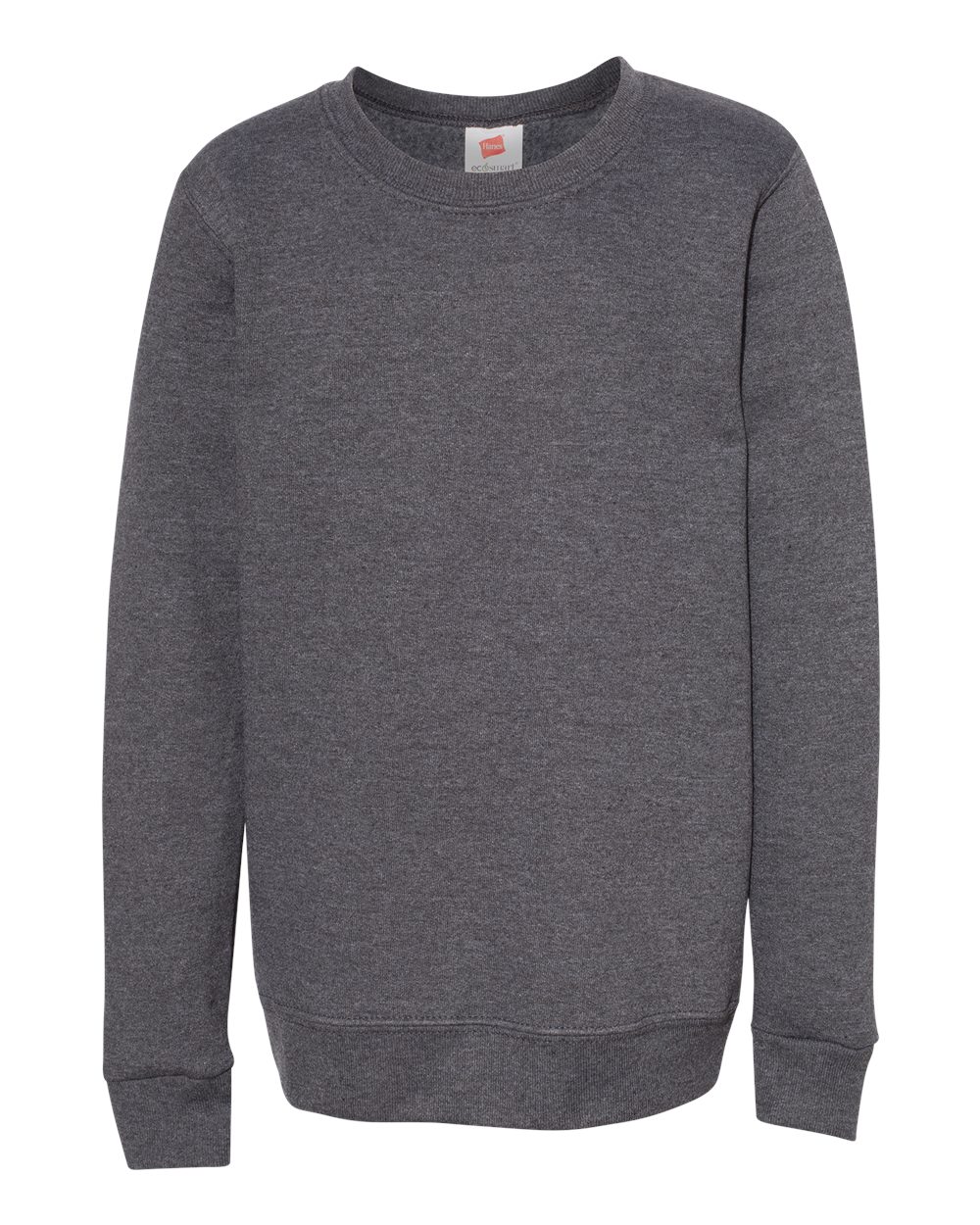 Hanes Youth EcoSmart® Crewneck Sweatshirt. P360 - Charcoal Heather