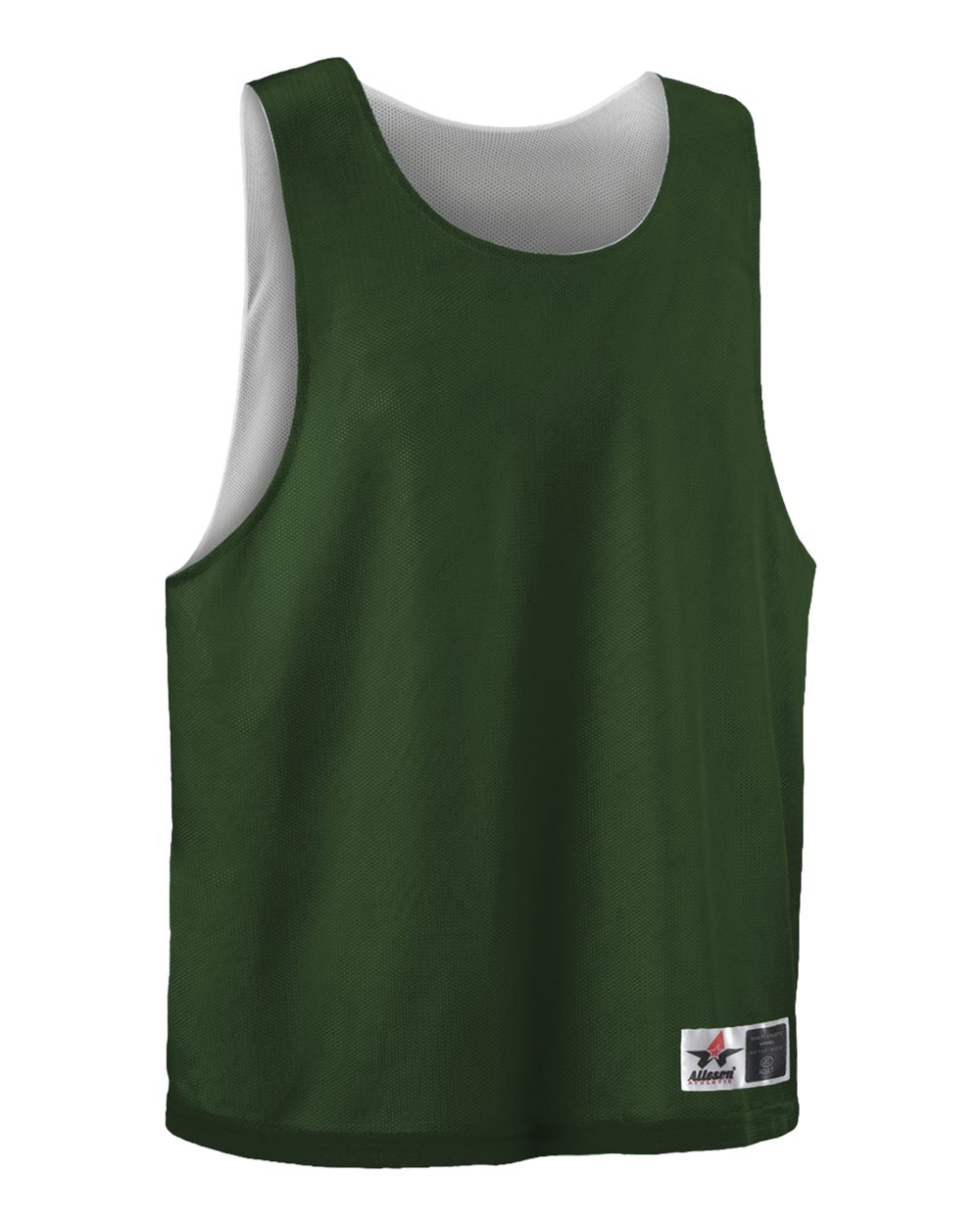Alleson Athletic Men's Lacrosse Reversible Pinnie. LP001A - Forest/ White