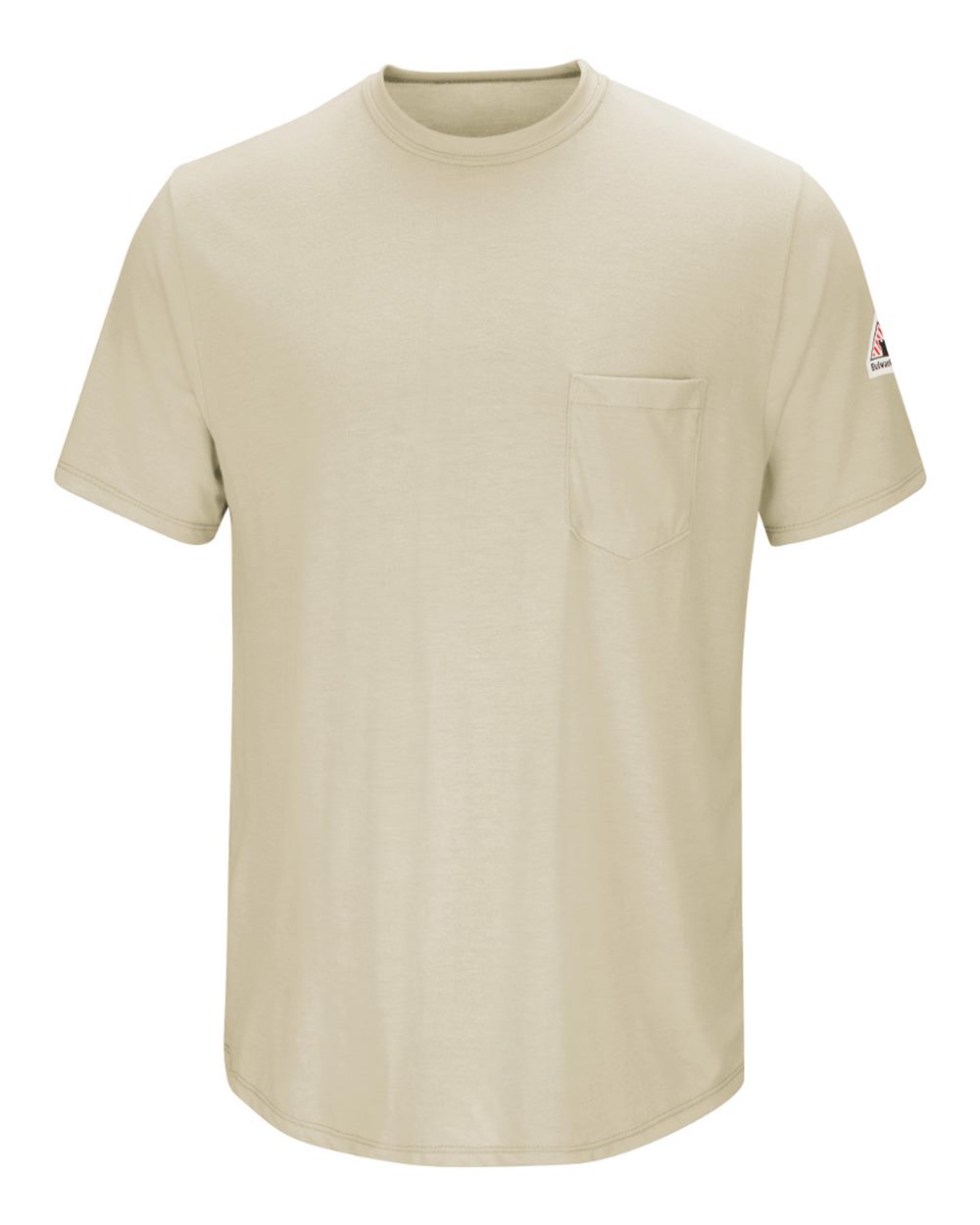 Bulwark Men's Tall FR Lightweight Pocket T-Shirt. SMT6T - Khaki