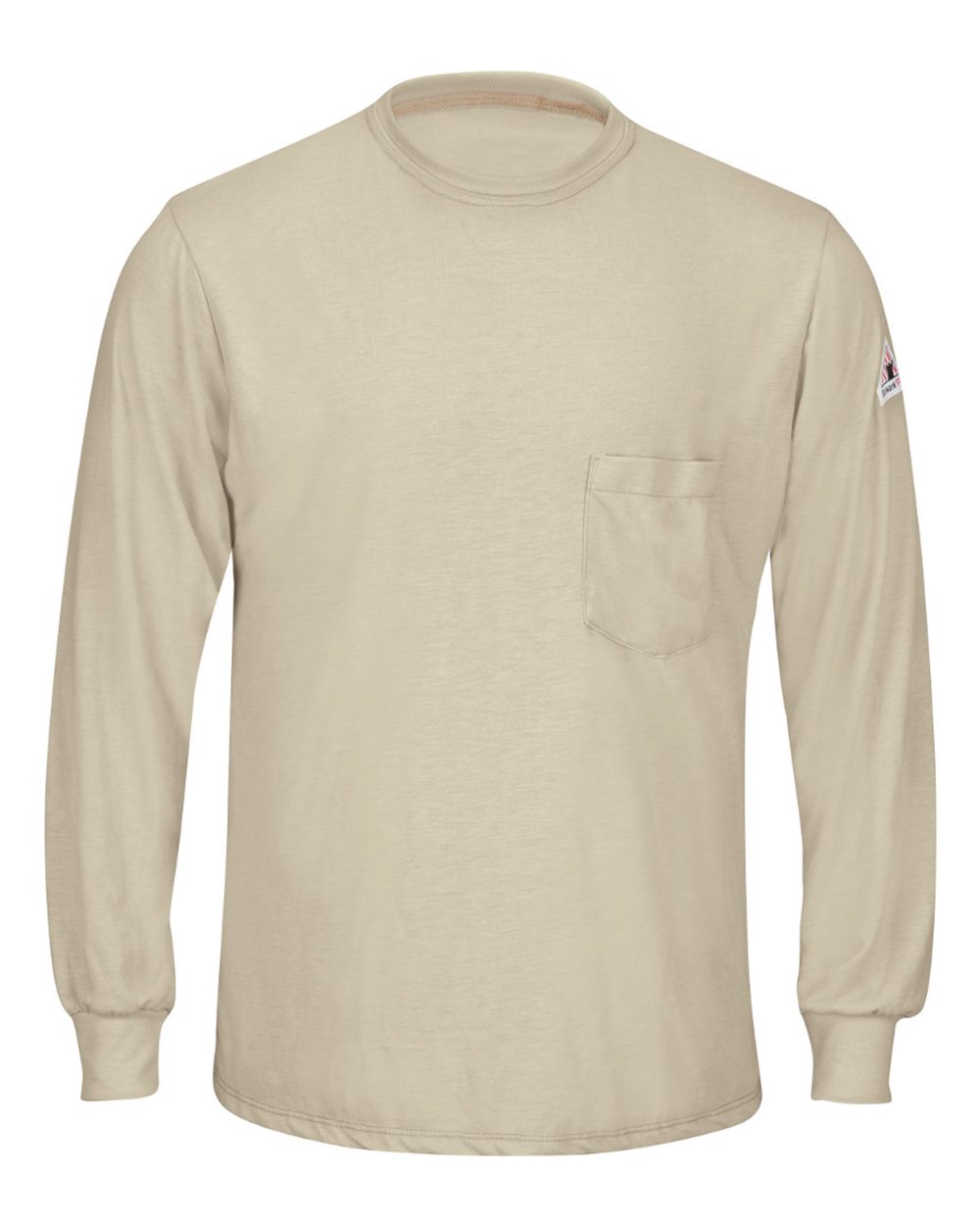 Bulwark Men's Tall Long Sleeve Lightweight T-Shirt. SMT8T - Khaki