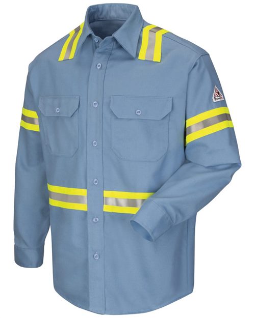 Bulwark Men's Tall Enhanced Visibility Uniform Shirt. SLDTT