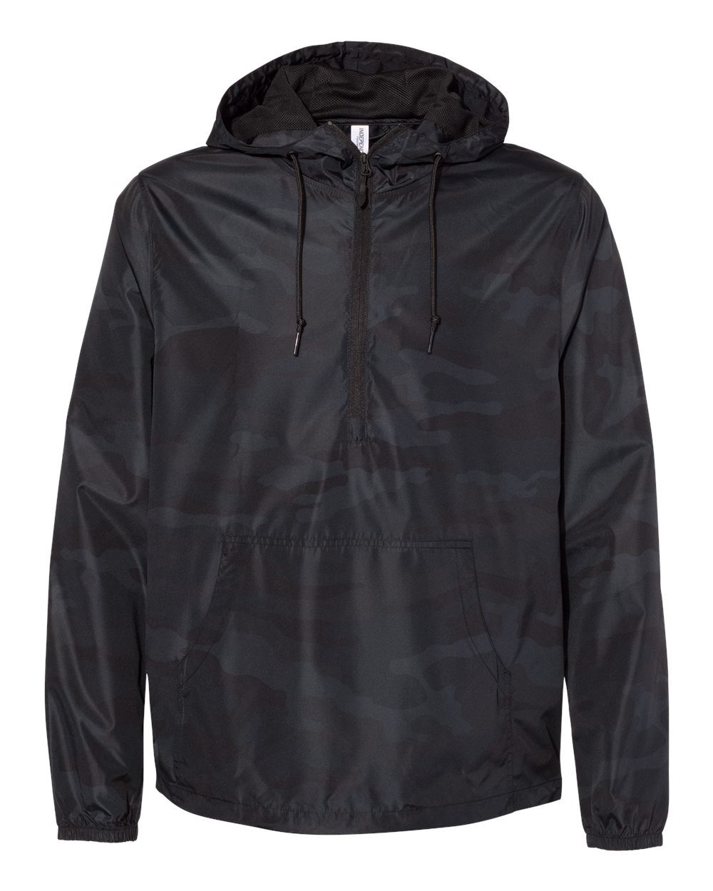 Independent Trading Co. Unisex Lightweight Quarter-Zip Windbreaker Pullover Jacket. EXP54LWP - Black Camo