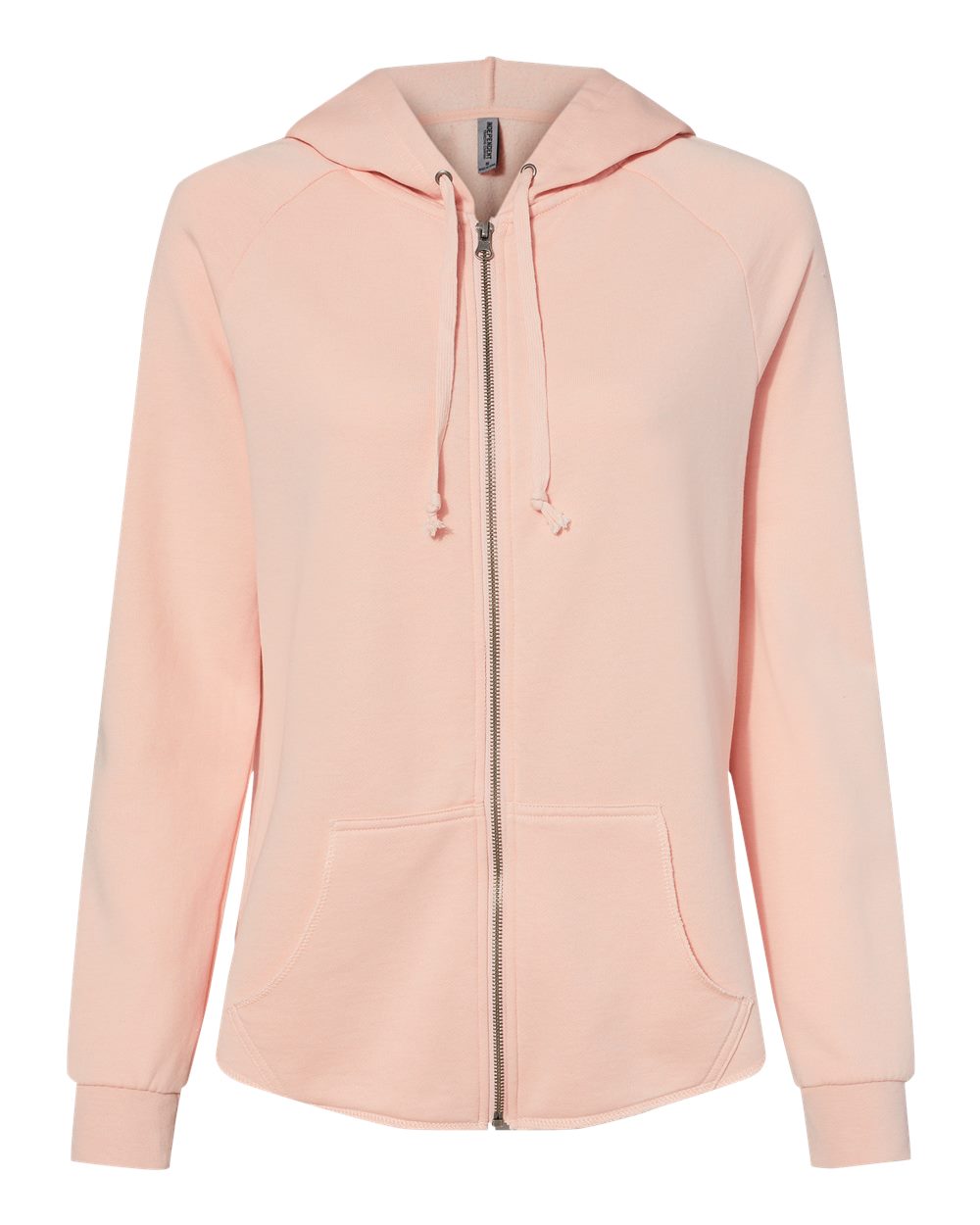 Independent Trading Co. Women's California Wave Wash Full-Zip Hooded Sweatshirt. PRM2500Z - Blush