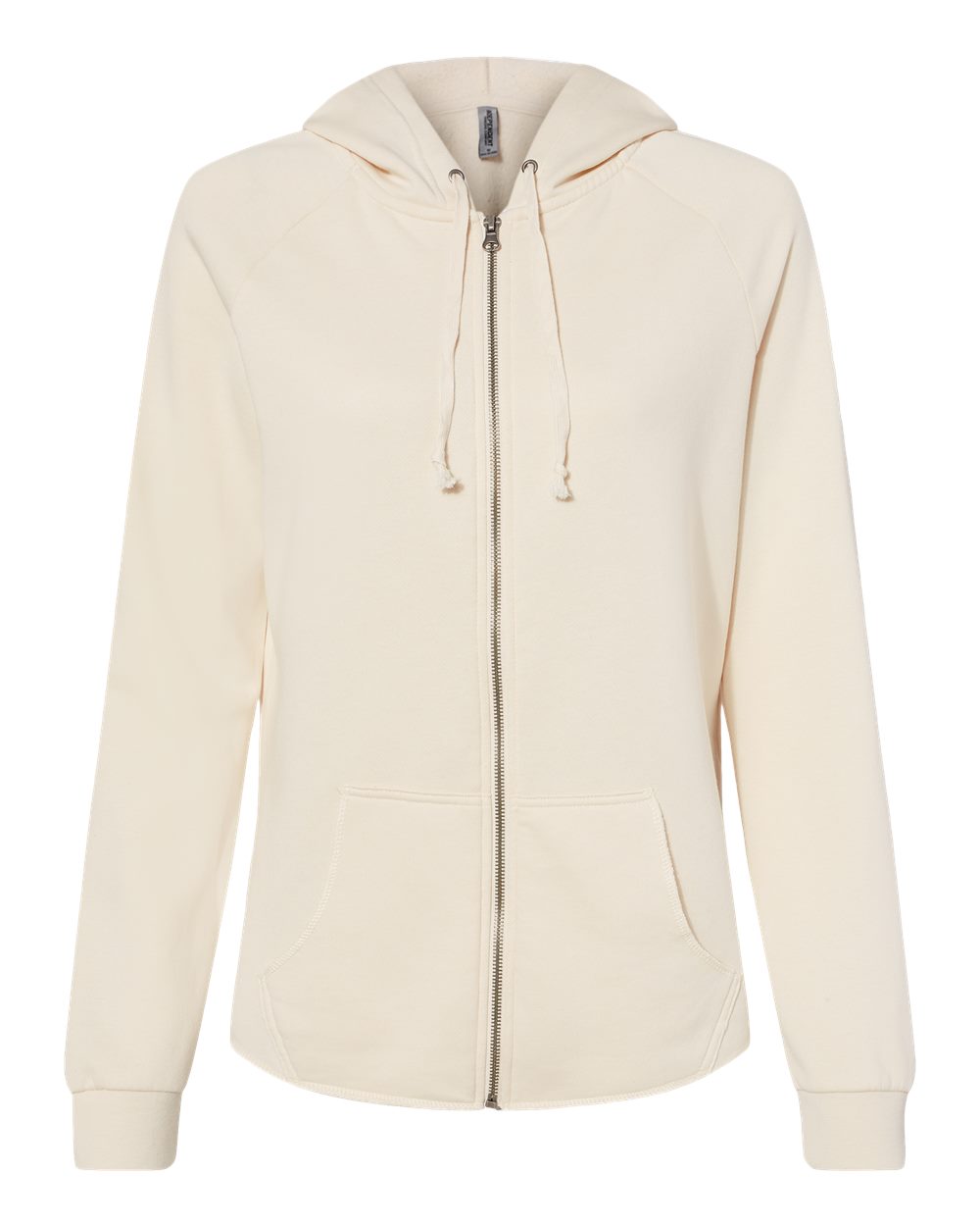 Independent Trading Co. Women's California Wave Wash Full-Zip Hooded Sweatshirt. PRM2500Z - Bone