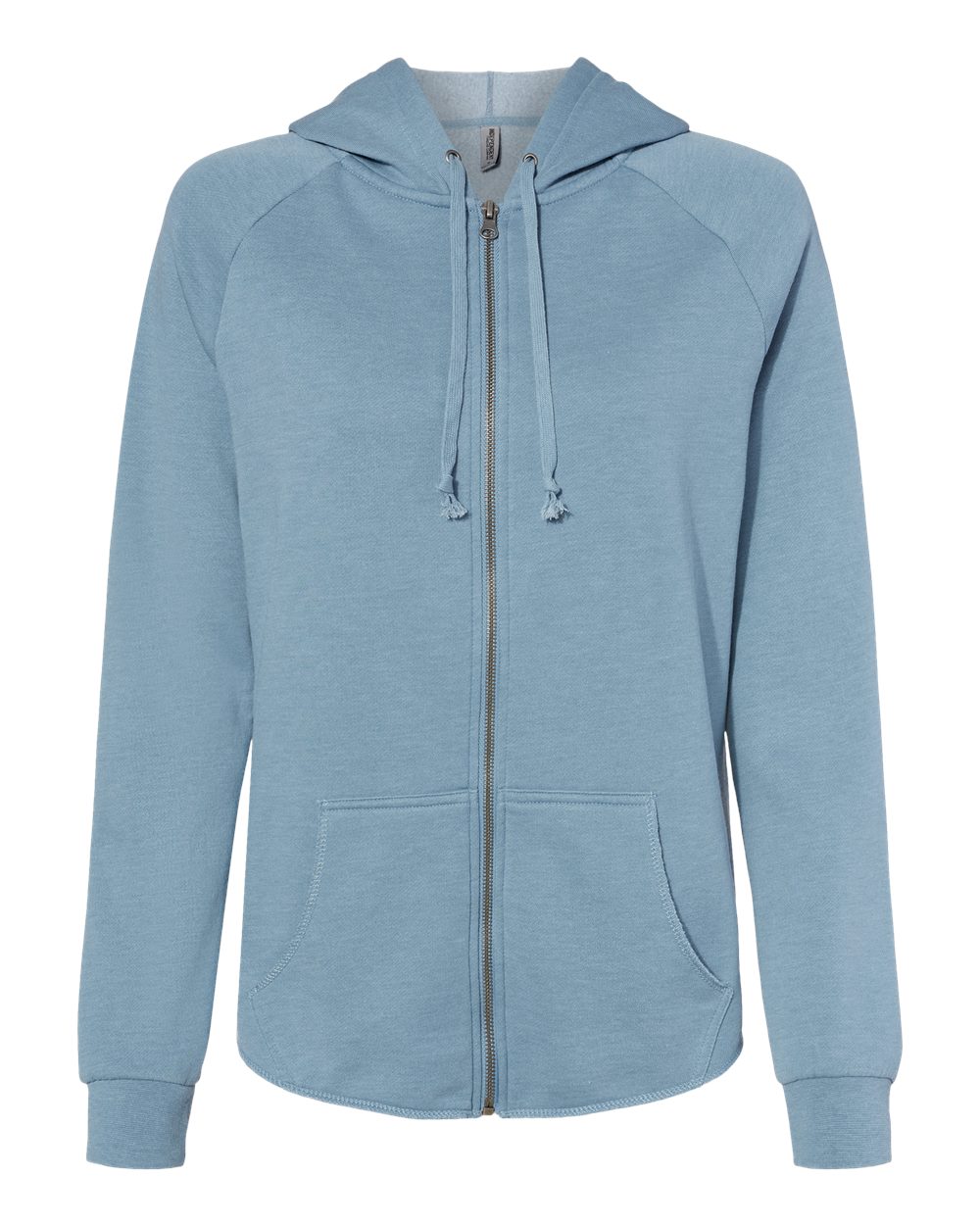 Independent Trading Co. Women's California Wave Wash Full-Zip Hooded Sweatshirt. PRM2500Z - Misty Blue