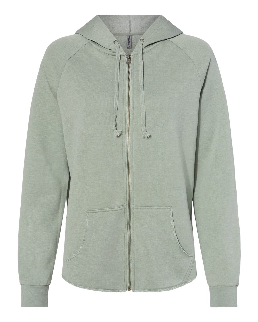 Independent Trading Co. Women's California Wave Wash Full-Zip Hooded Sweatshirt. PRM2500Z - Sage