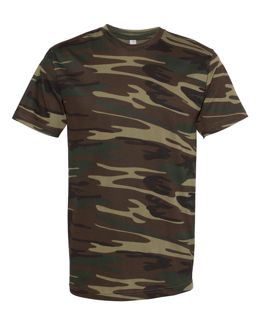 Code Five Unisex Camo Tee. 3907 - Green Woodland