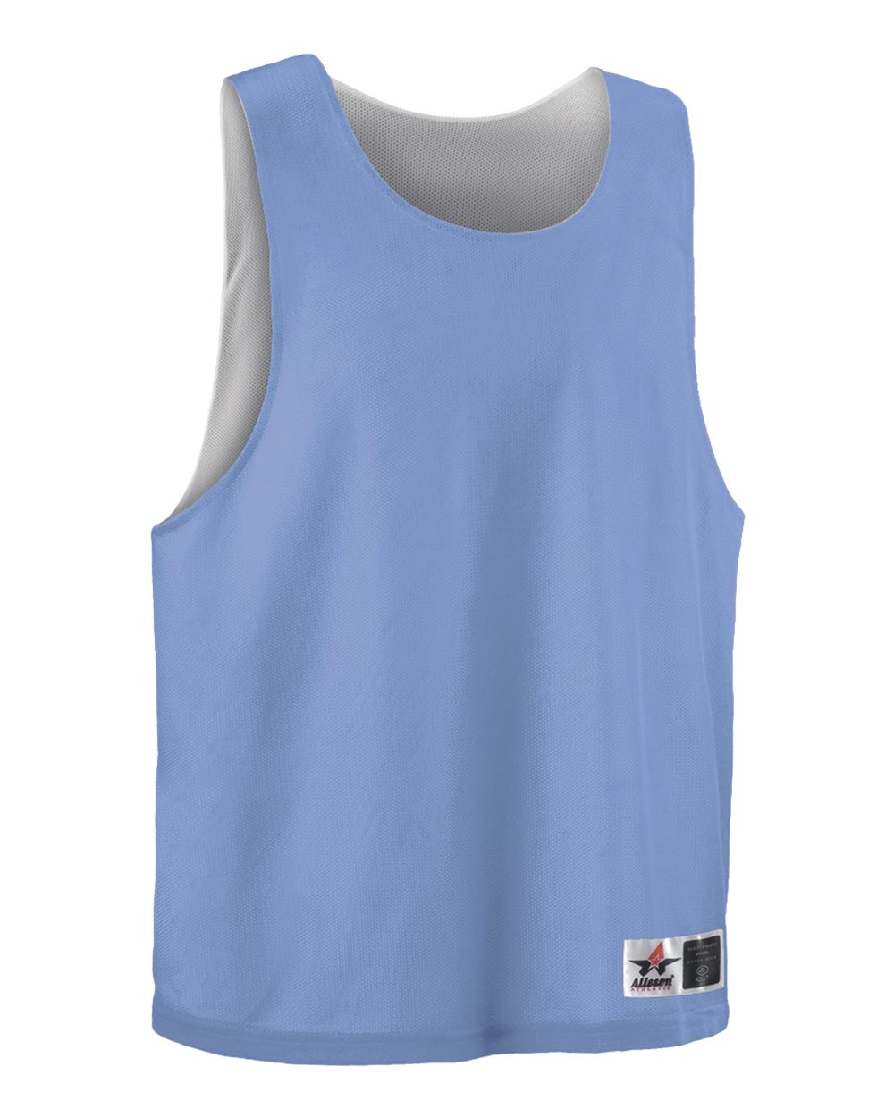 Alleson Athletic Men's Lacrosse Reversible Pinnie. LP001A - Columbia Blue/ White