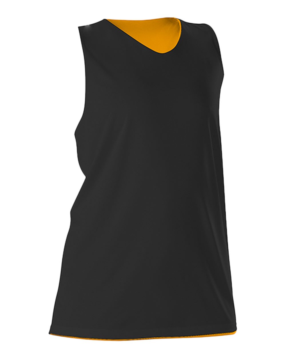 Alleson Athletic Women's Reversible Racerback Tank. 506CRW - Black/ Gold